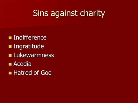 sin against charity